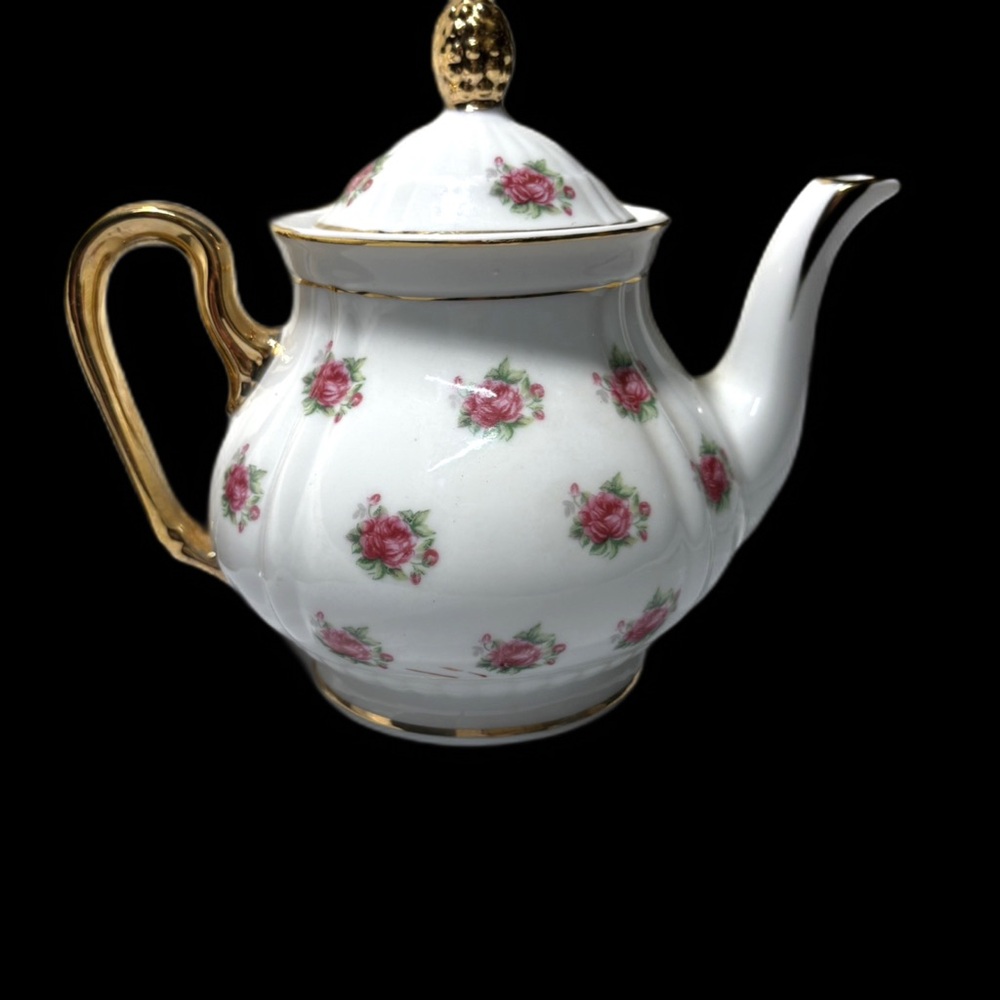 Vintage Nasco Fine China hot teapot with a rose pattern, handcrafted in Japan. - Picture 2 of 13